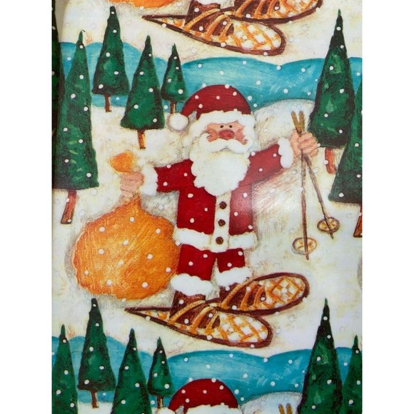 Lot of 3 Vintage Christmas Santa Snowman Holiday Serving Trays - Picture 6 of 10